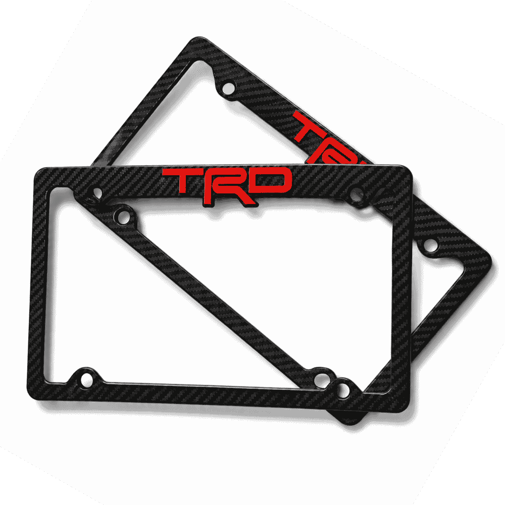 TRD CARBON FIBER CAR NUMBER CARD FRAME 